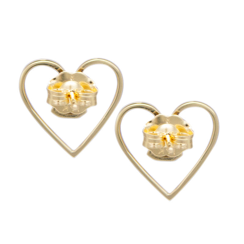 Equine14K .5" Post Earrings - Gold