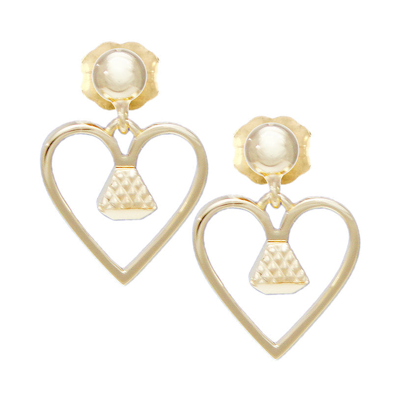Equine14K .5" Dangle Earrings - Gold
