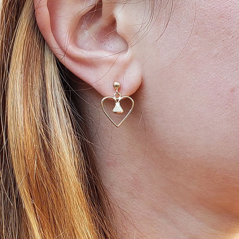 Equine14K .5" Dangle Earrings - Gold