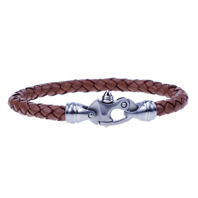 Bolo Braid Leather Bracelet with Mariner's Clasp®