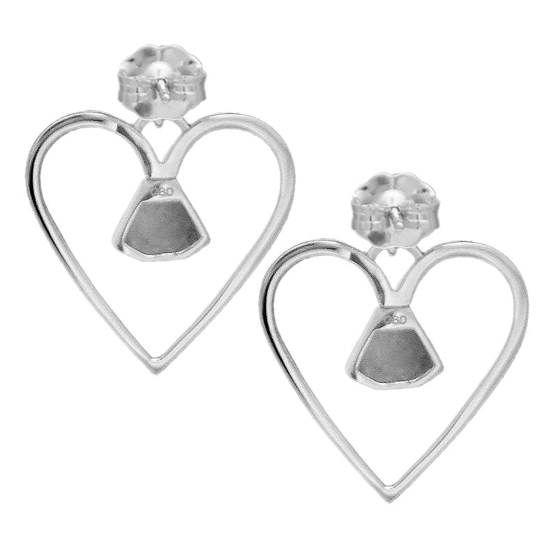 Equine .75" Dangle Earrings with Cubic Zirconia - Silver
