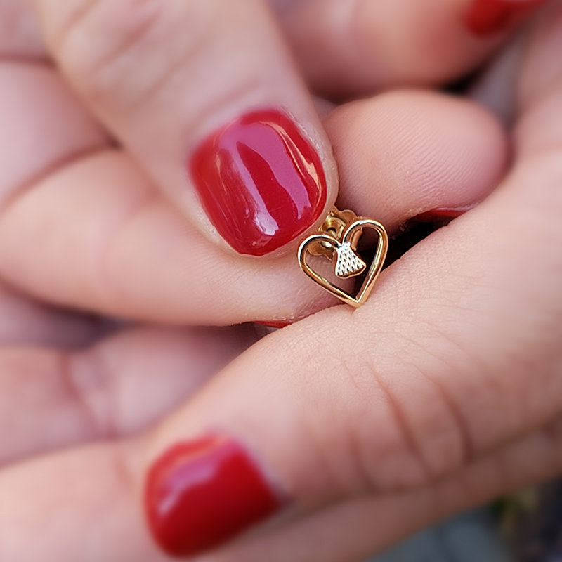 Equine14K .25" Post Earrings - Gold
