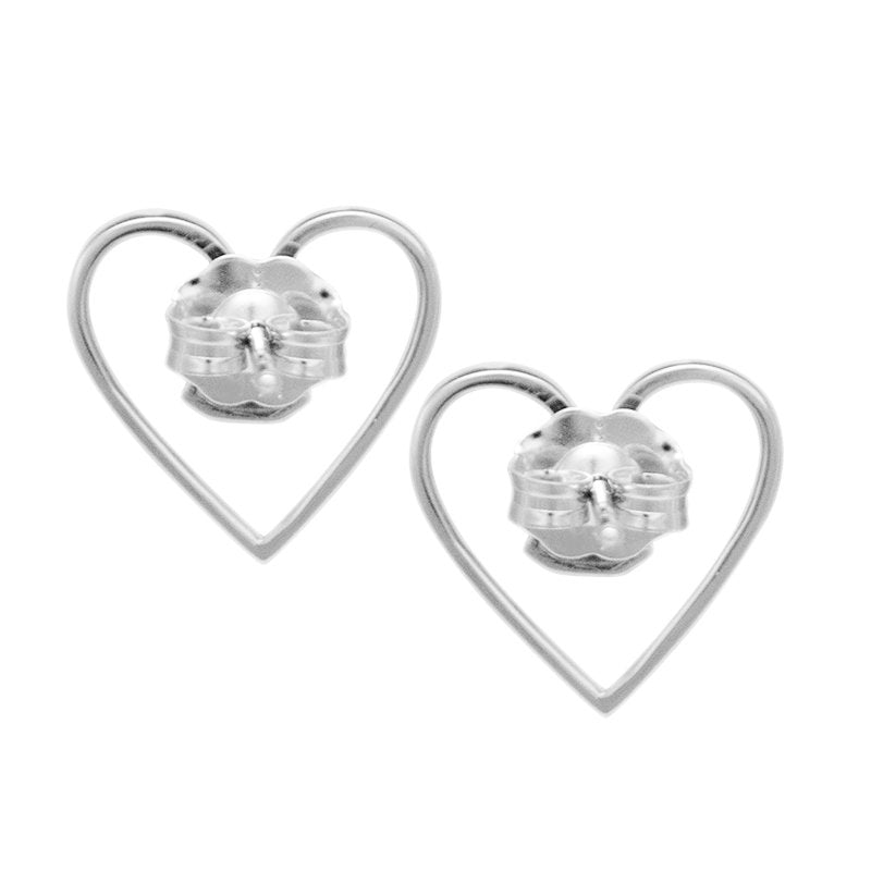 Equine .5" Post Earrings - Silver