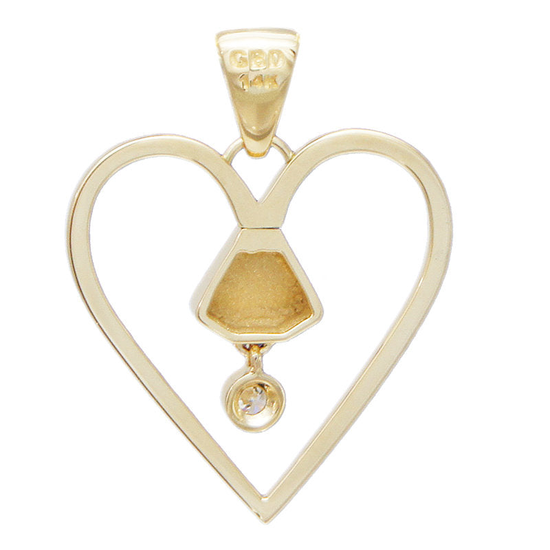 Equine14K 1" Diamond Pendant - Gold