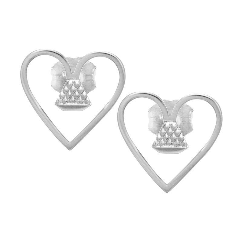 Equine .5" Post Earrings - Silver