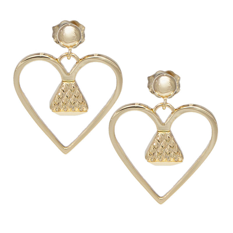 Equine14K .75" Dangle Earrings - Gold