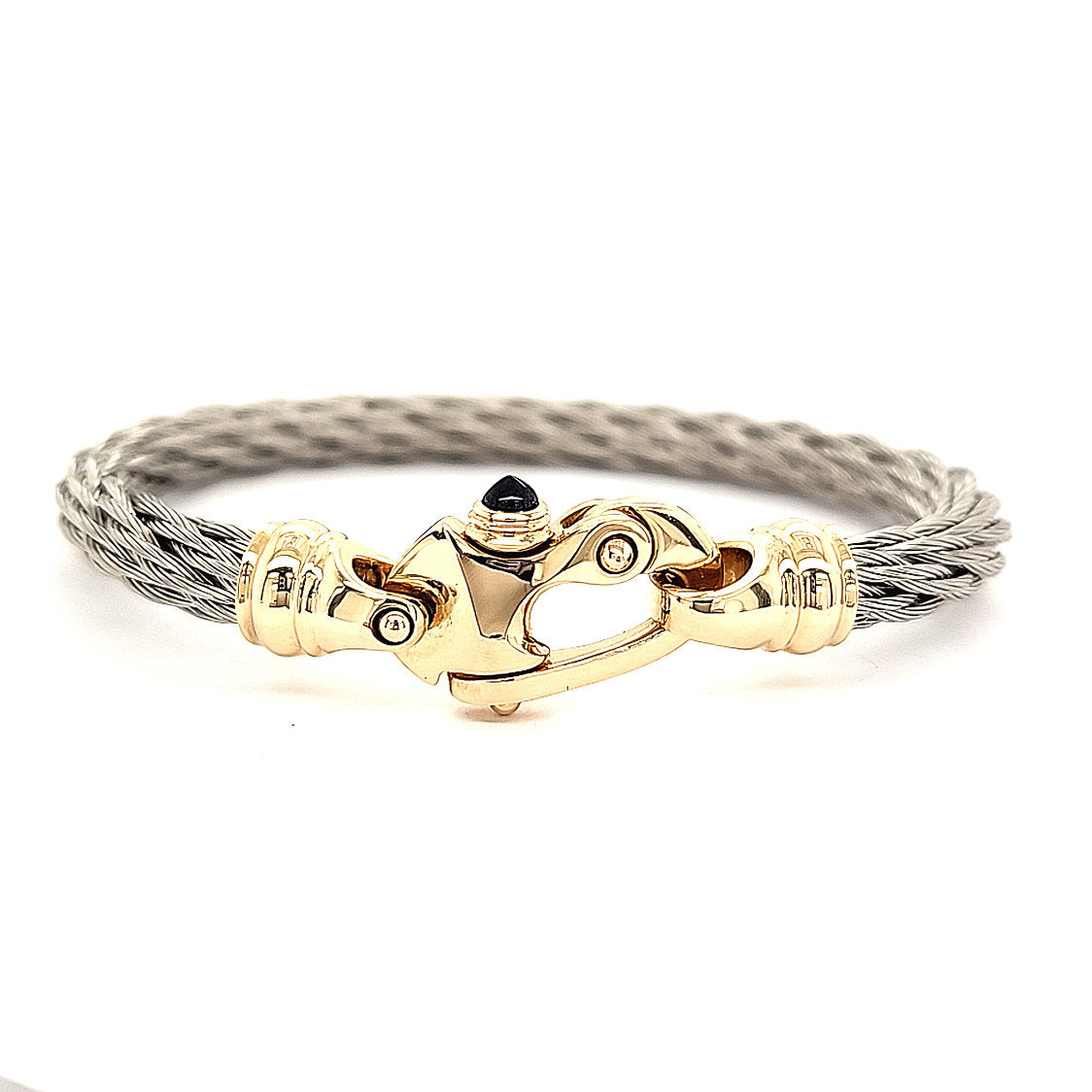 Nouveau Braid® 6.5mm Cable Bracelet with 14K Yellow Gold Mariner's Clasp®