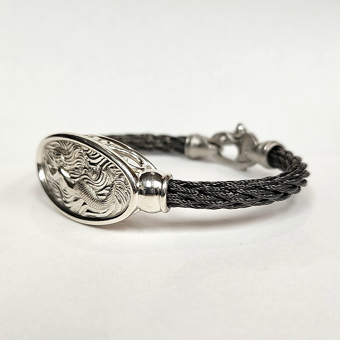 Fairform Flyer Silver Bridge, 6mm St Cable Bracelet w/Mariner's Clasp