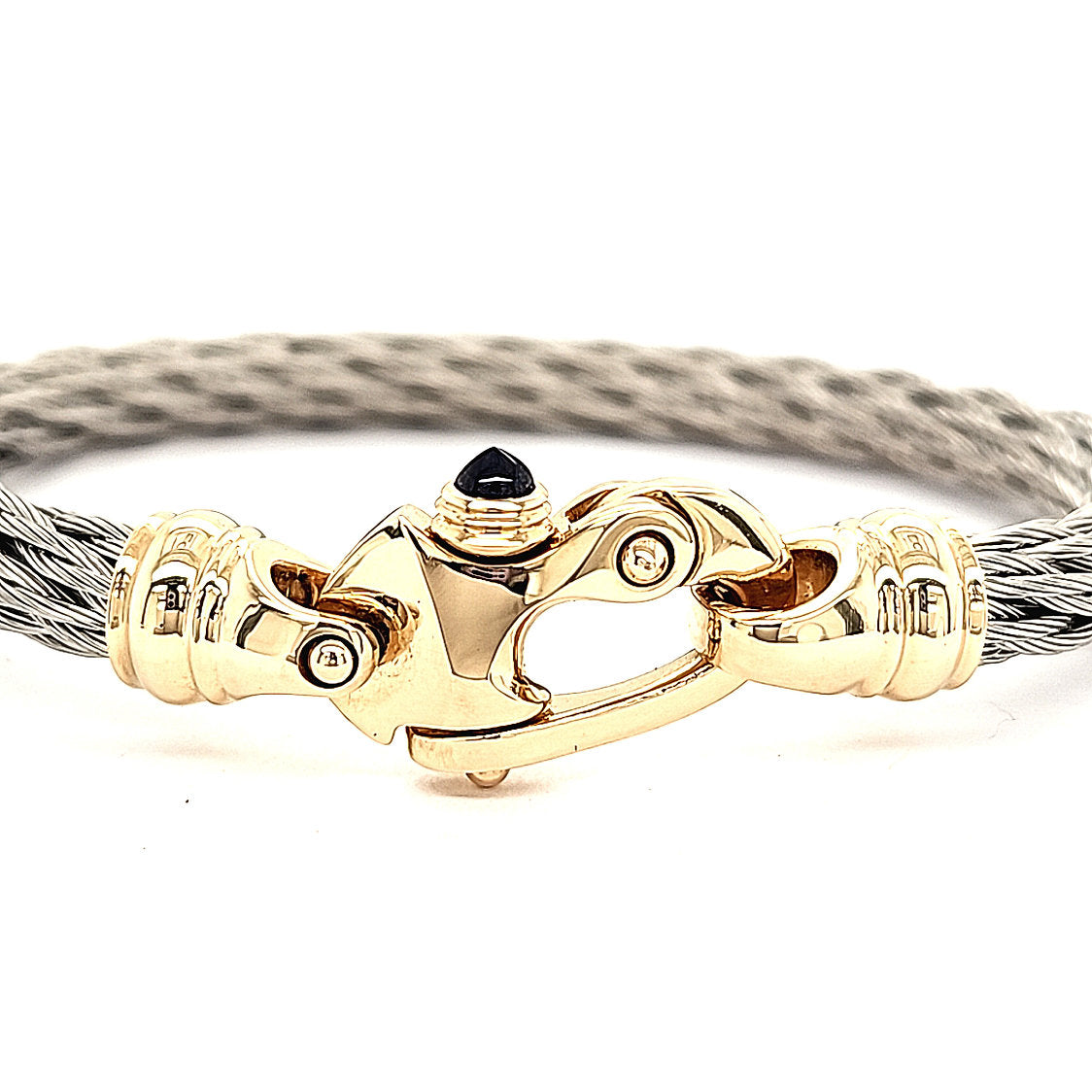 Nouveau Braid® 6.5mm Cable Bracelet with 14K Yellow Gold Mariner's Clasp®