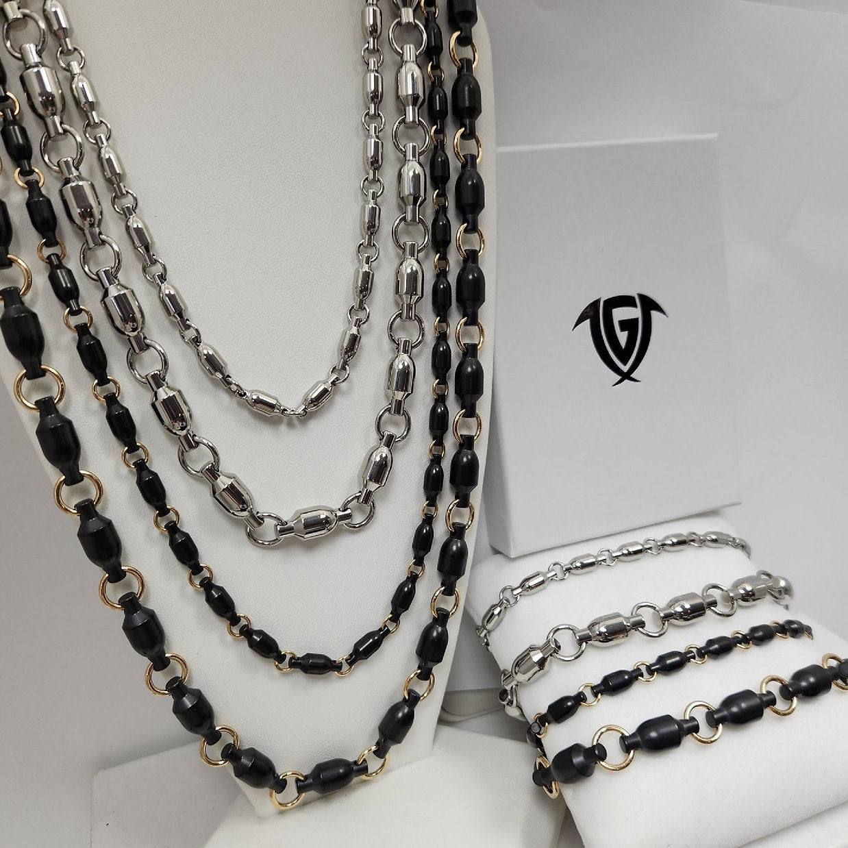 8MM Stainless Steel Swivel Necklace