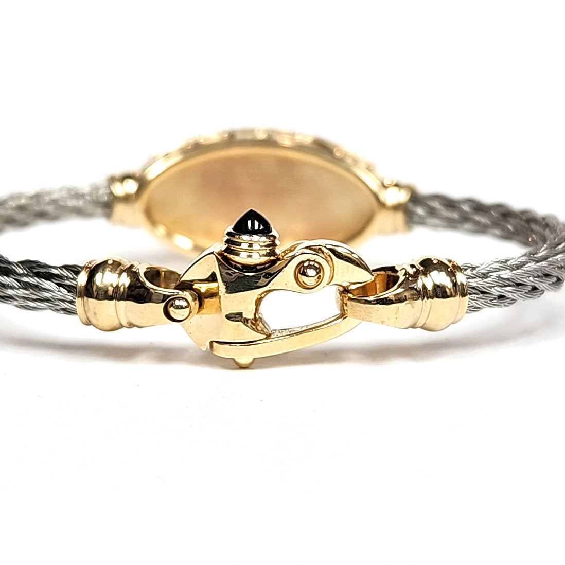 Fairform Flyer 14KyBridge, 4mm Stainless Cable Bracelet w/ Mariner's Clasp®