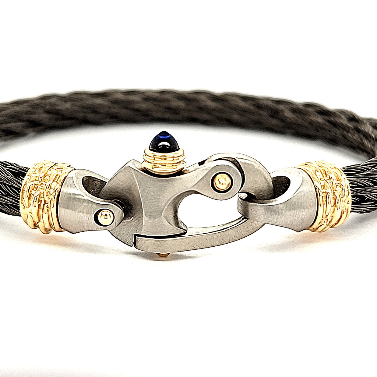 Nouveau Braid® 6.5mm Cable Bracelet with Mariner's Clasp® and 14K Gold Ferrules