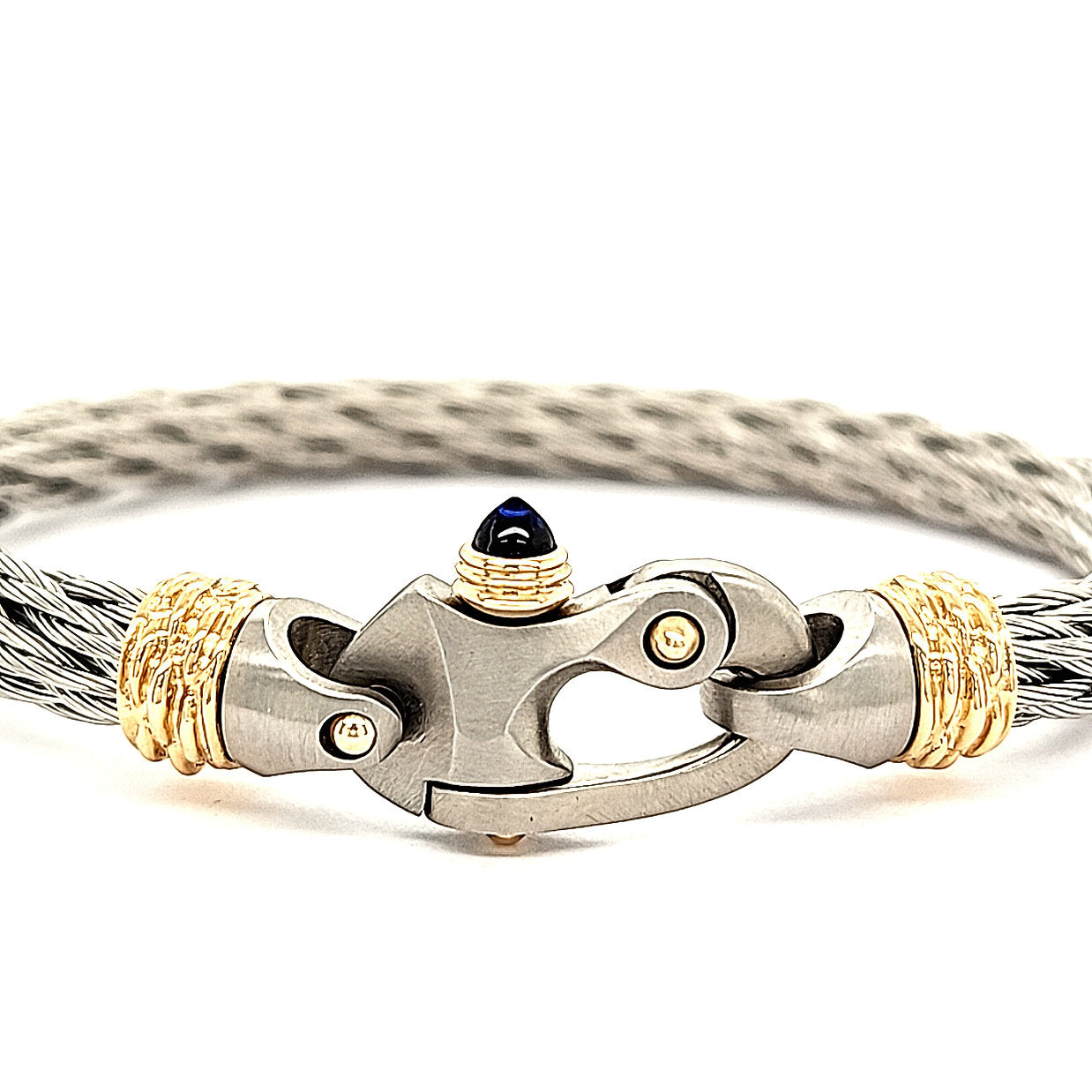 Nouveau Braid® 6.5mm Cable Bracelet with Mariner's Clasp® and 14K Gold Ferrules