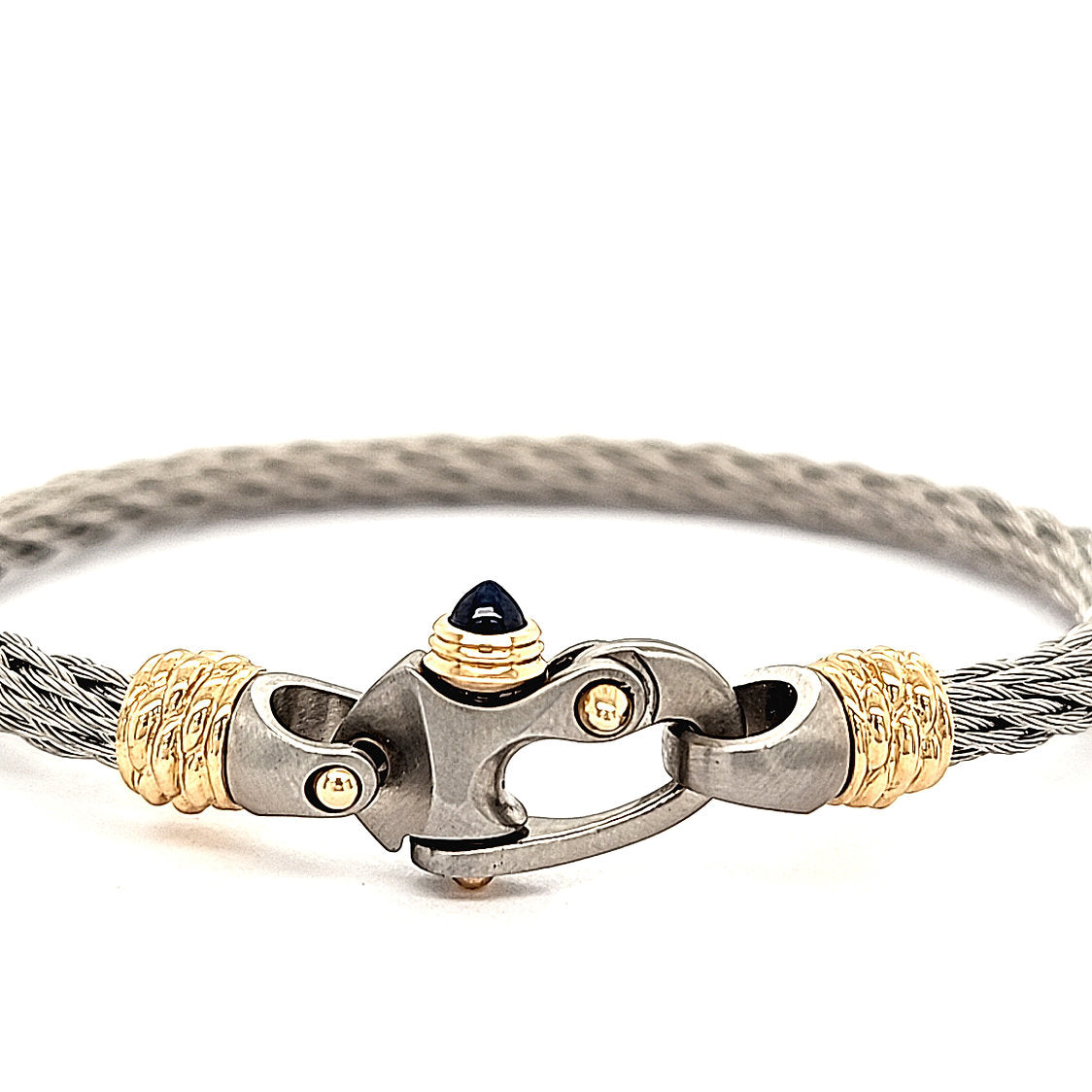 Nouveau Braid® 4.5mm Cable Bracelet with Mariner's Clasp® and 14K Gold Ferrules