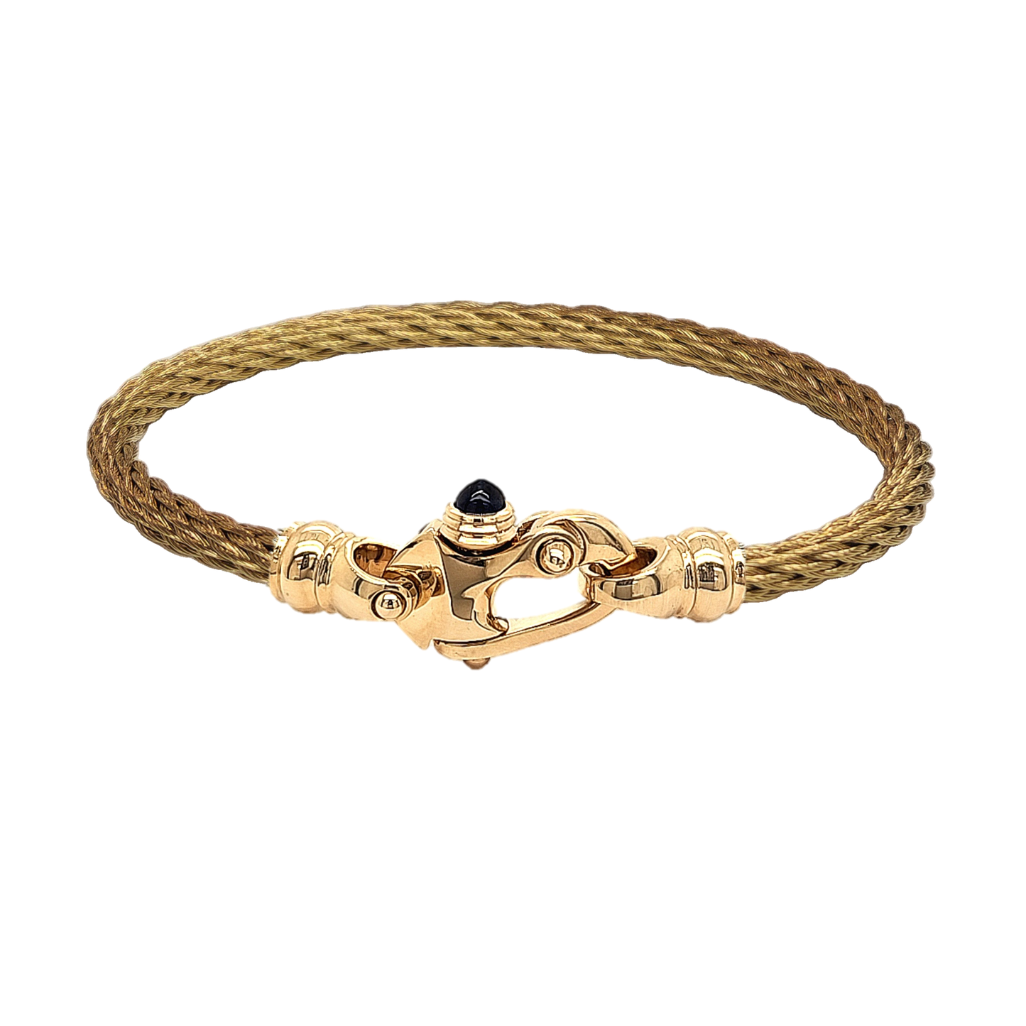 Nouveau Braid® 4.5mm Cable Bracelet with 14K Yellow Gold Mariner's Clasp®
