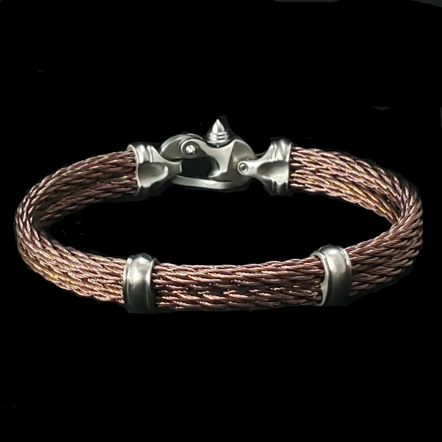 PVD Nouveau Braid® Cable Bracelet with Mariner's Clasp®