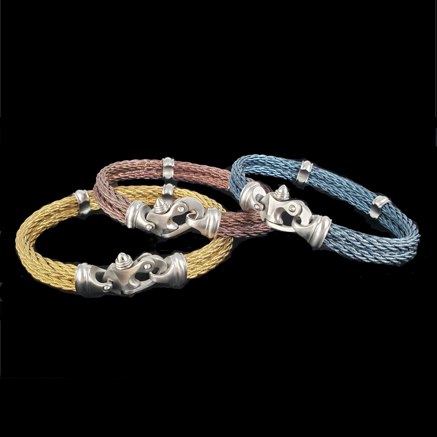 PVD Nouveau Braid® Cable Bracelet with Mariner's Clasp®