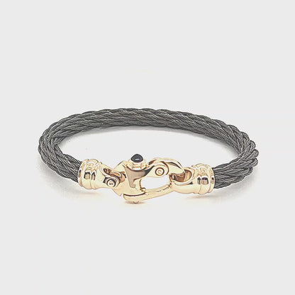 Nouveau Braid® 6.5mm Cable Bracelet with 14K Yellow Gold Mariner's Clasp®