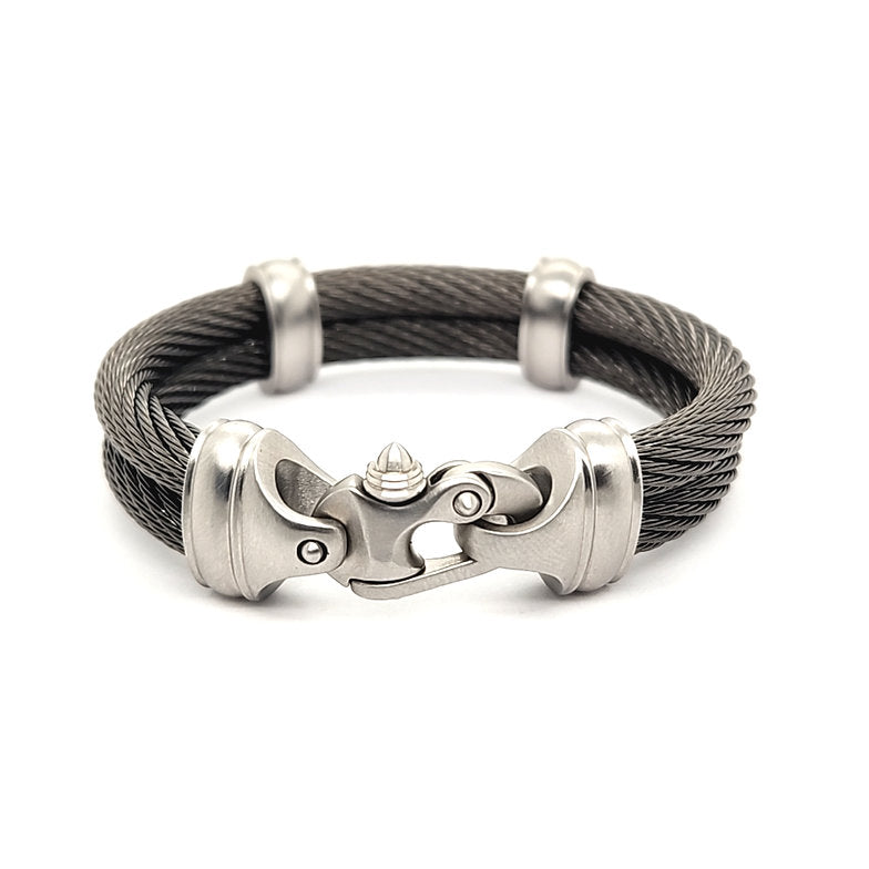 Live Wire 6.5mm Double Cable Bracelet with Mariner's Clasp®