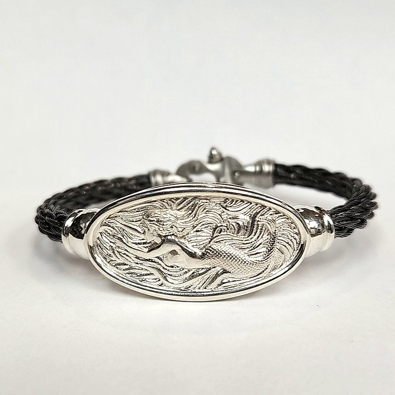Fairform Flyer Silver Bridge, 6mm St Cable Bracelet w/Mariner's Clasp