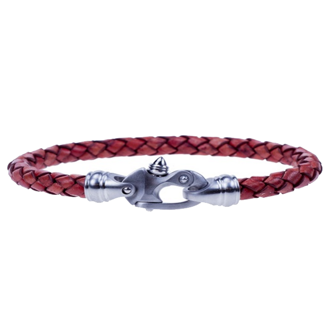 Bolo Braid Leather Bracelet with Mariner's Clasp®