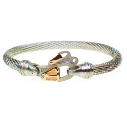 Live Wire Cable Bracelet with Gold Accent Rescue Clasp®