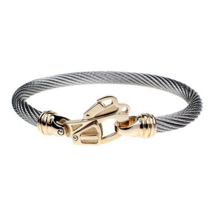 Live Wire Cable Bracelet with 14k Gold Rescue Clasp®