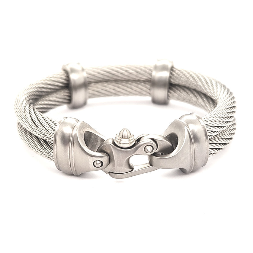 Live Wire 6.5mm Double Cable Bracelet with Mariner's Clasp®