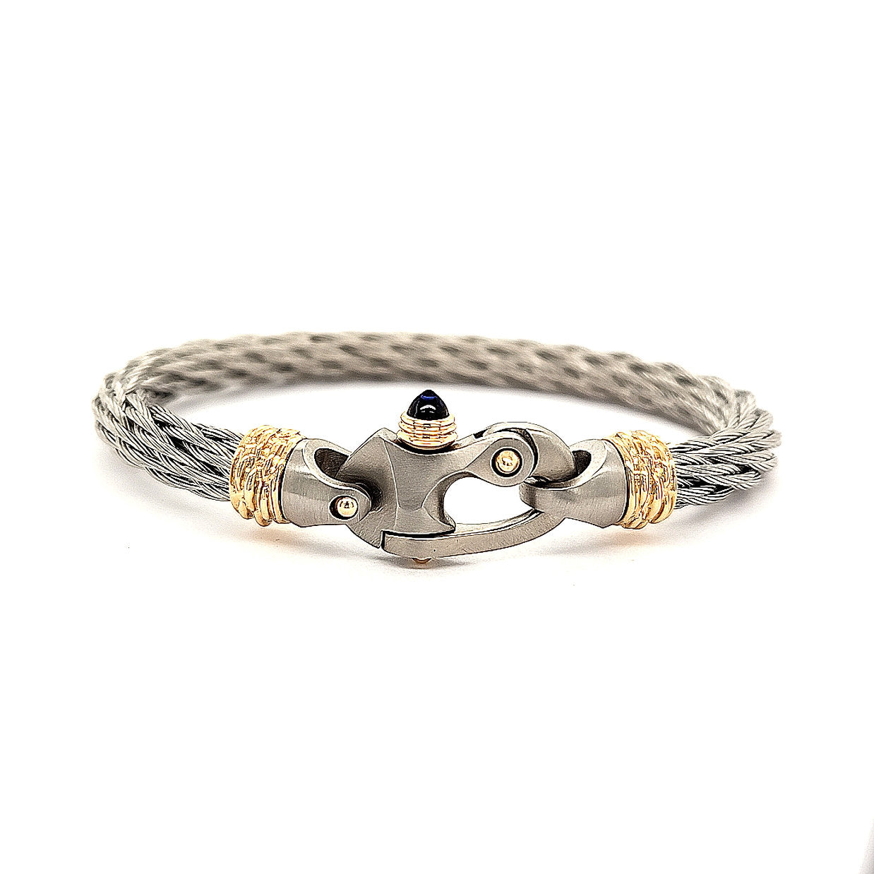 Nouveau Braid® 6.5mm  Cable Bracelet with Mariner's Clasp® and 14K Gold Ferrules