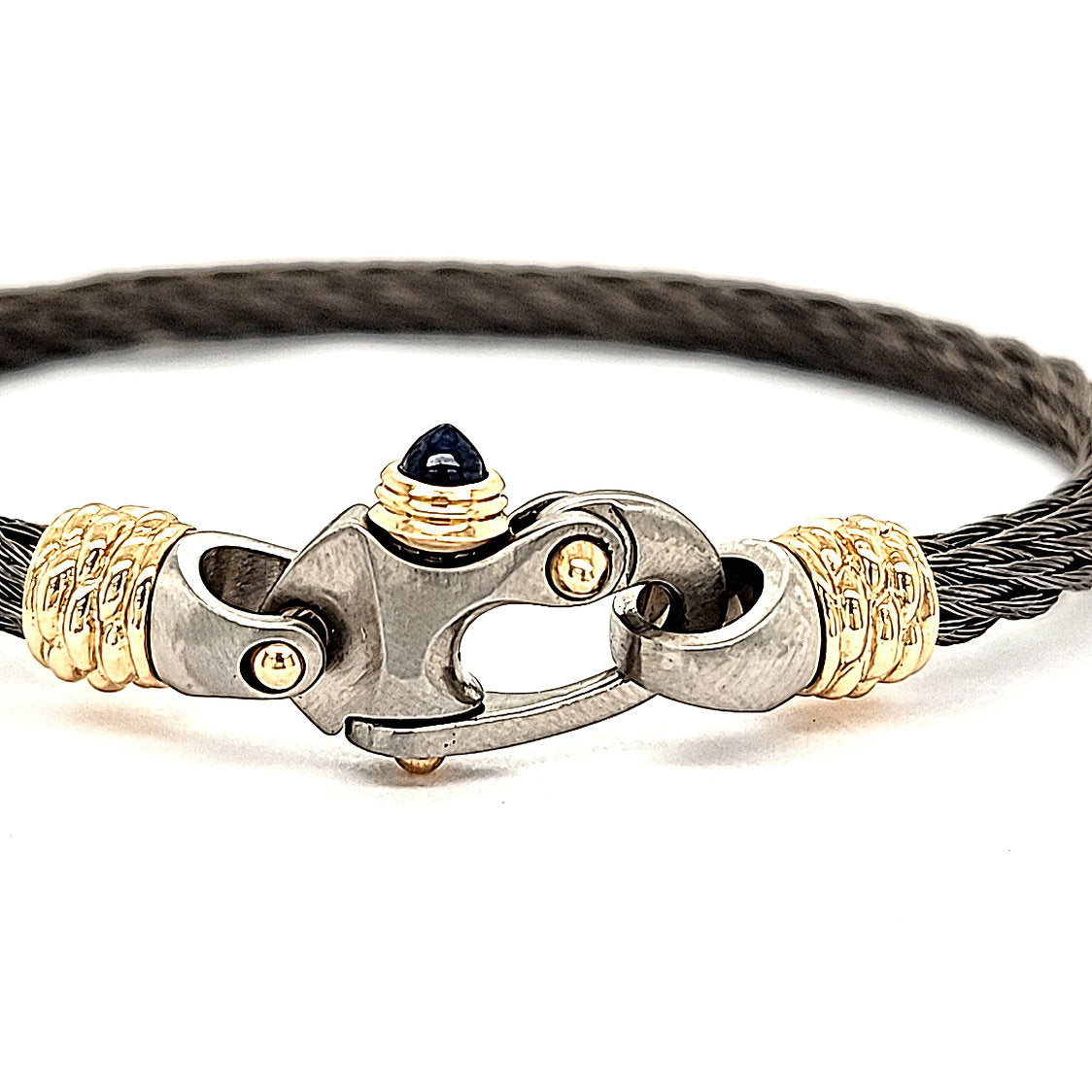 Nouveau Braid® 4.5mm Cable Bracelet with Mariner's Clasp® and 14K Gold Ferrules