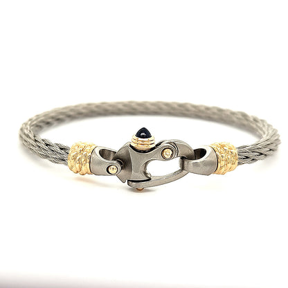Nouveau Braid® 4.5mm Cable Bracelet with Mariner's Clasp® and 14K Gold Ferrules