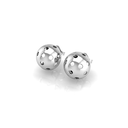 Pickleball Ball Earrings 10mm Half Round w/Posts