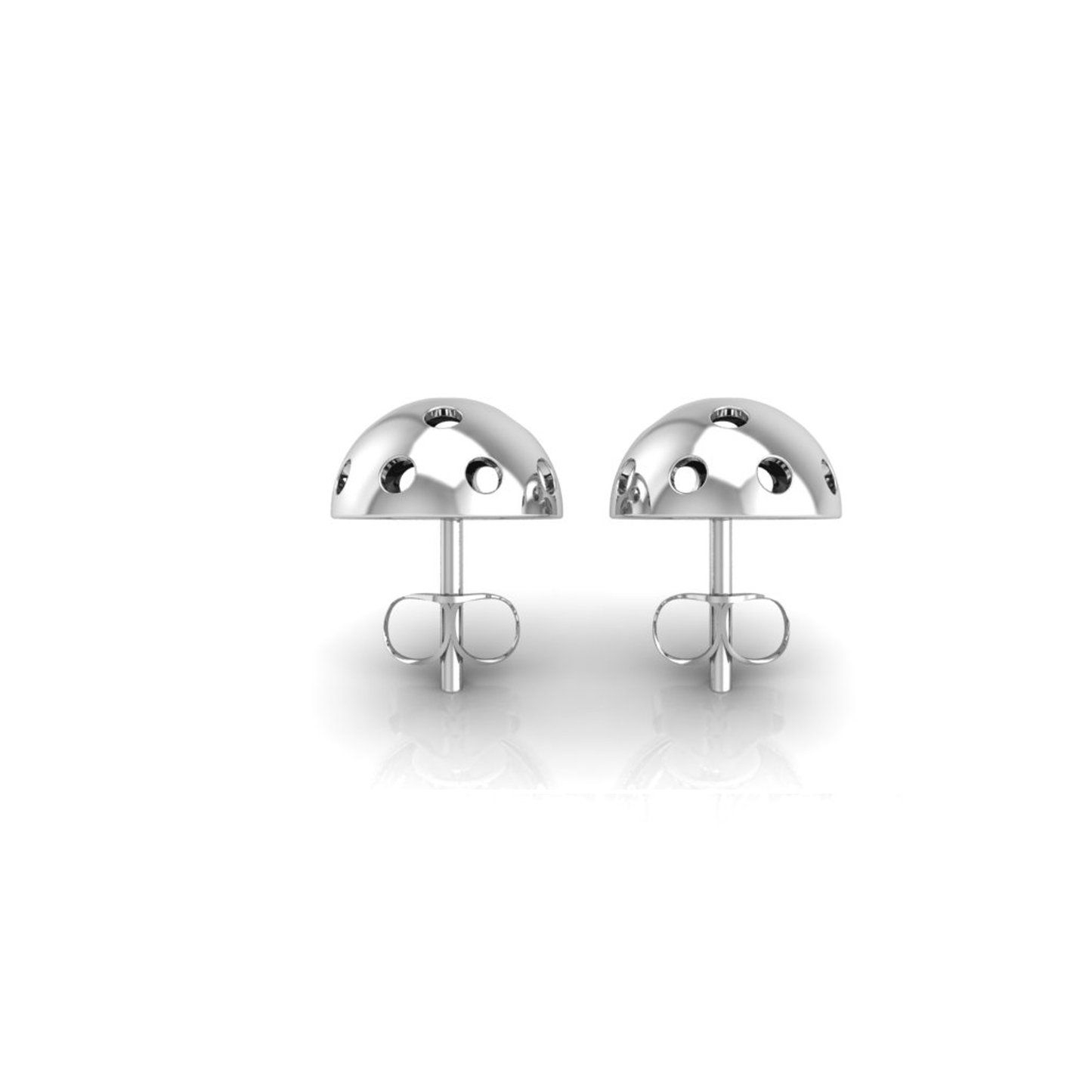 Pickleball Ball Earrings 10mm Half Round w/Posts