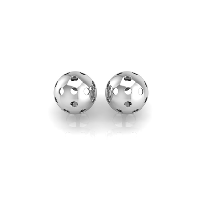 Pickleball Ball Earrings 10mm Half Round w/Posts