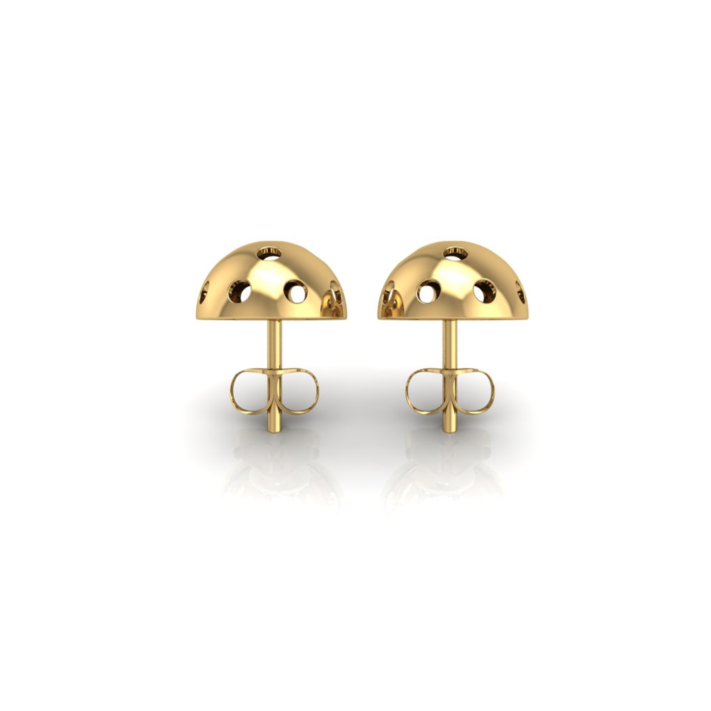 Pickleball Ball Earrings 10mm Half Round w/Posts