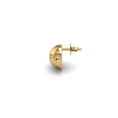 Pickleball Ball Earrings 10mm Half Round w/Posts