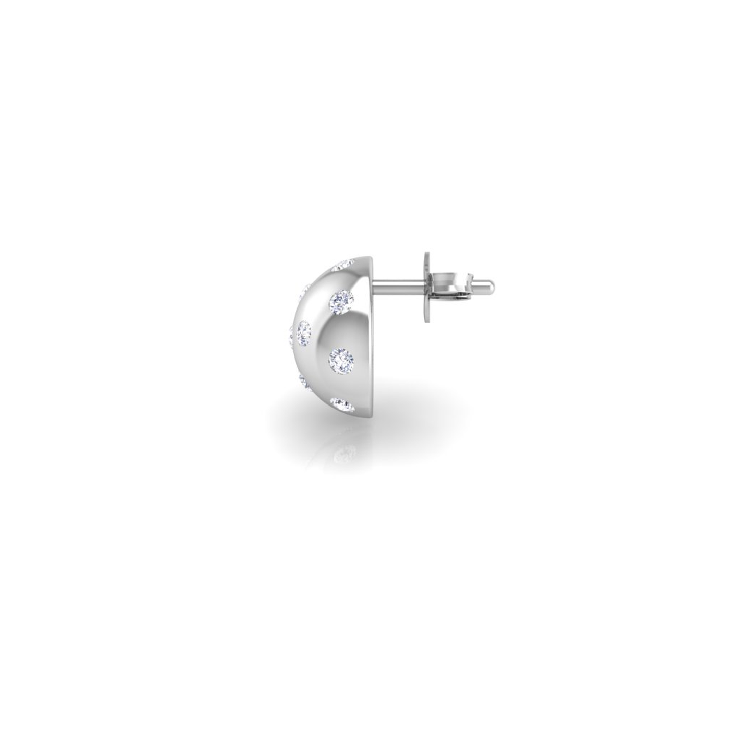 Pickleball Ball Earrings 14kt w/LG Diamonds 0.50CTW or .925 Silver w/CZ, with posts