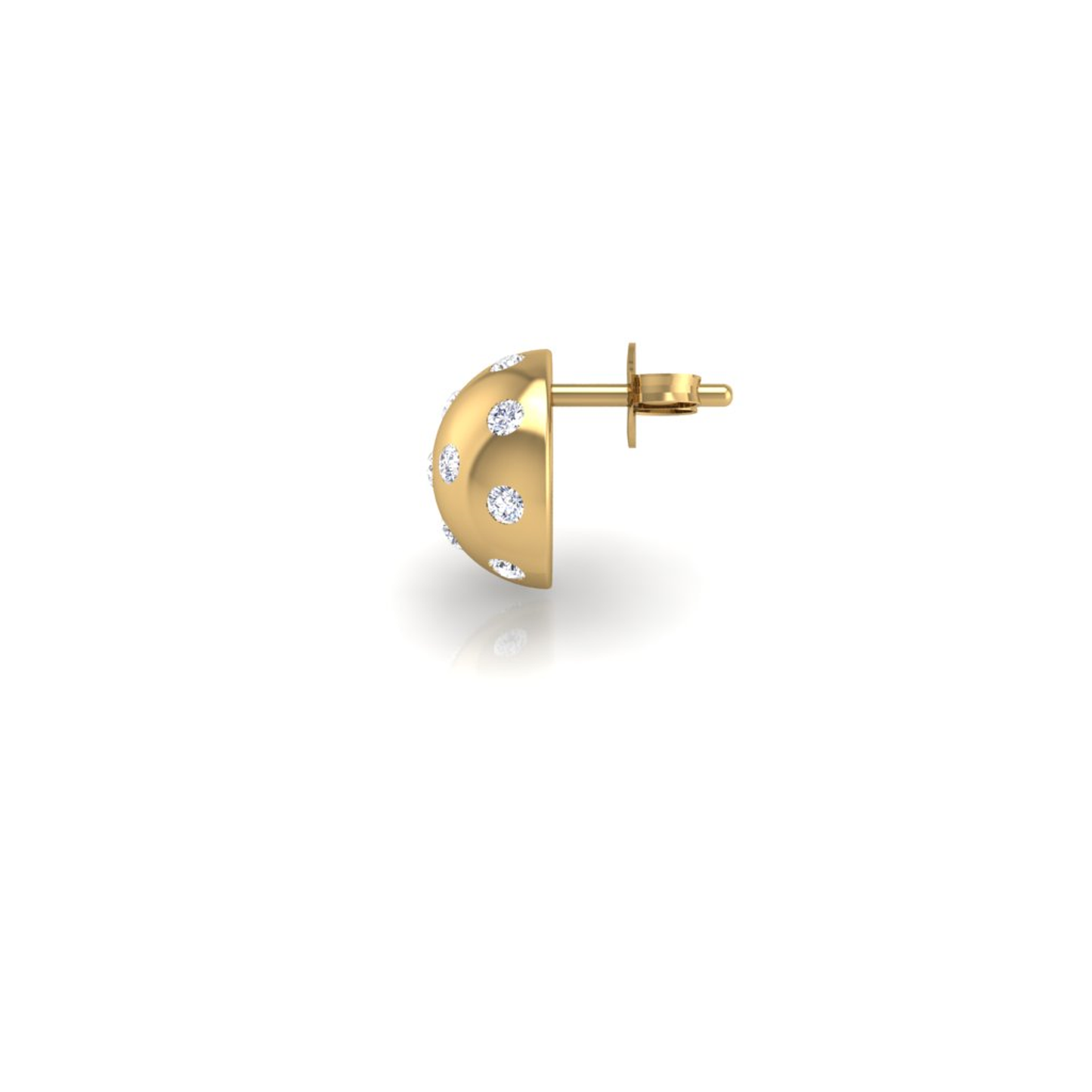 Pickleball Ball Earrings 14kt w/LG Diamonds 0.50CTW or .925 Silver w/CZ, with posts