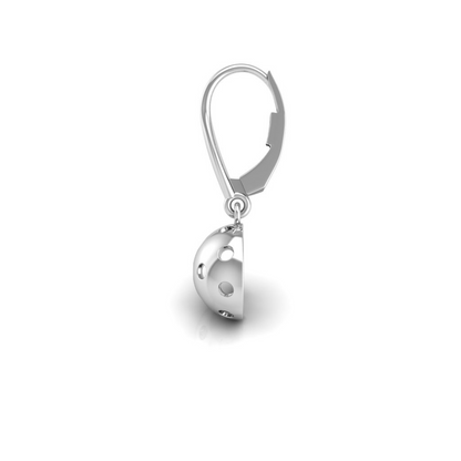 Pickleball Ball Earrings 10mm Half Round w/Lever Backs