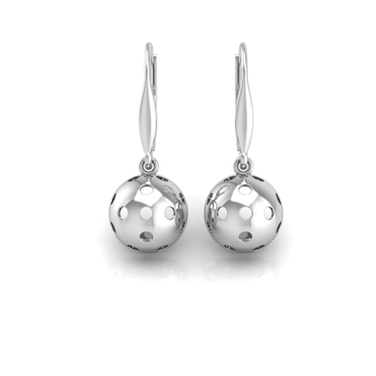 Pickleball Ball Earrings 10mm Half Round w/Lever Backs