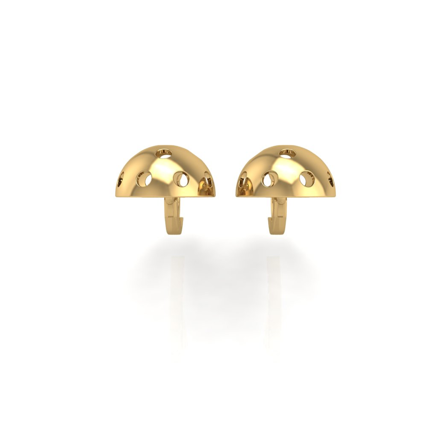 Pickleball Ball Earrings 10mm Half Round w/Lever Backs