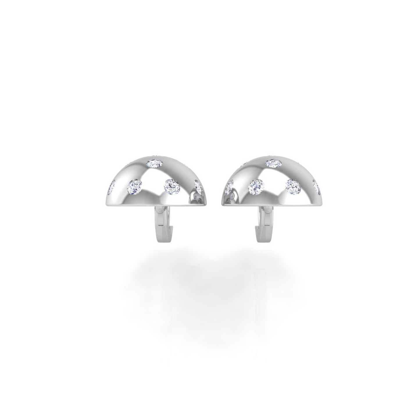 Pickleball Ball Earrings 14kt w/LG Diamonds 0.50CTW or .925 Silver w/CZ, w/Lever Backs
