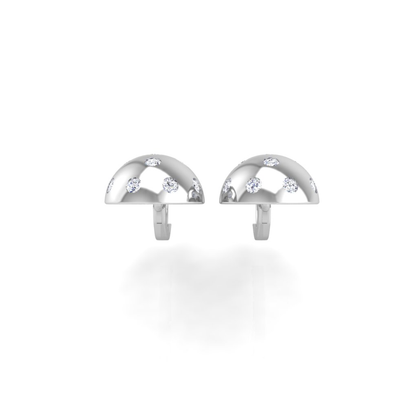 Pickleball Ball Earrings 14kt w/LG Diamonds 0.50CTW or .925 Silver w/CZ, w/Lever Backs