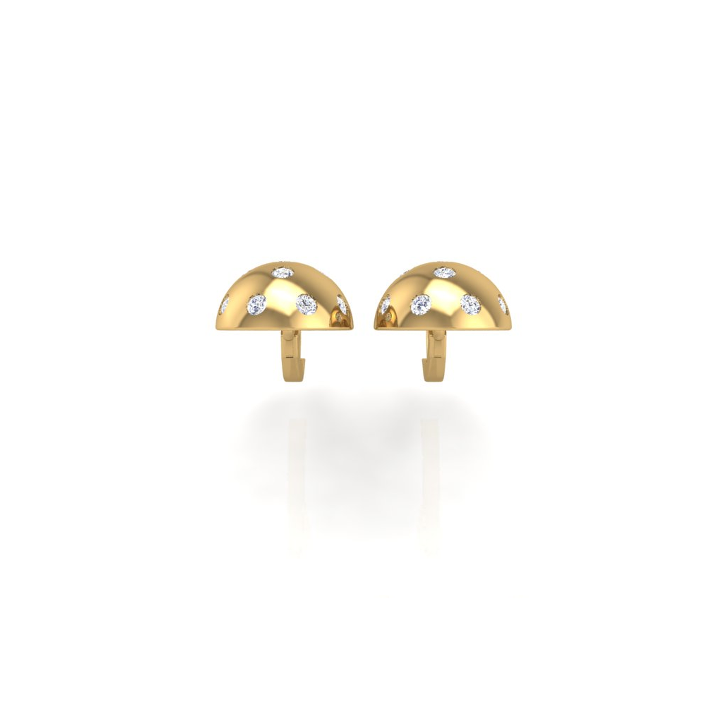 Pickleball Ball Earrings 14kt w/LG Diamonds 0.50CTW or .925 Silver w/CZ, w/Lever Backs