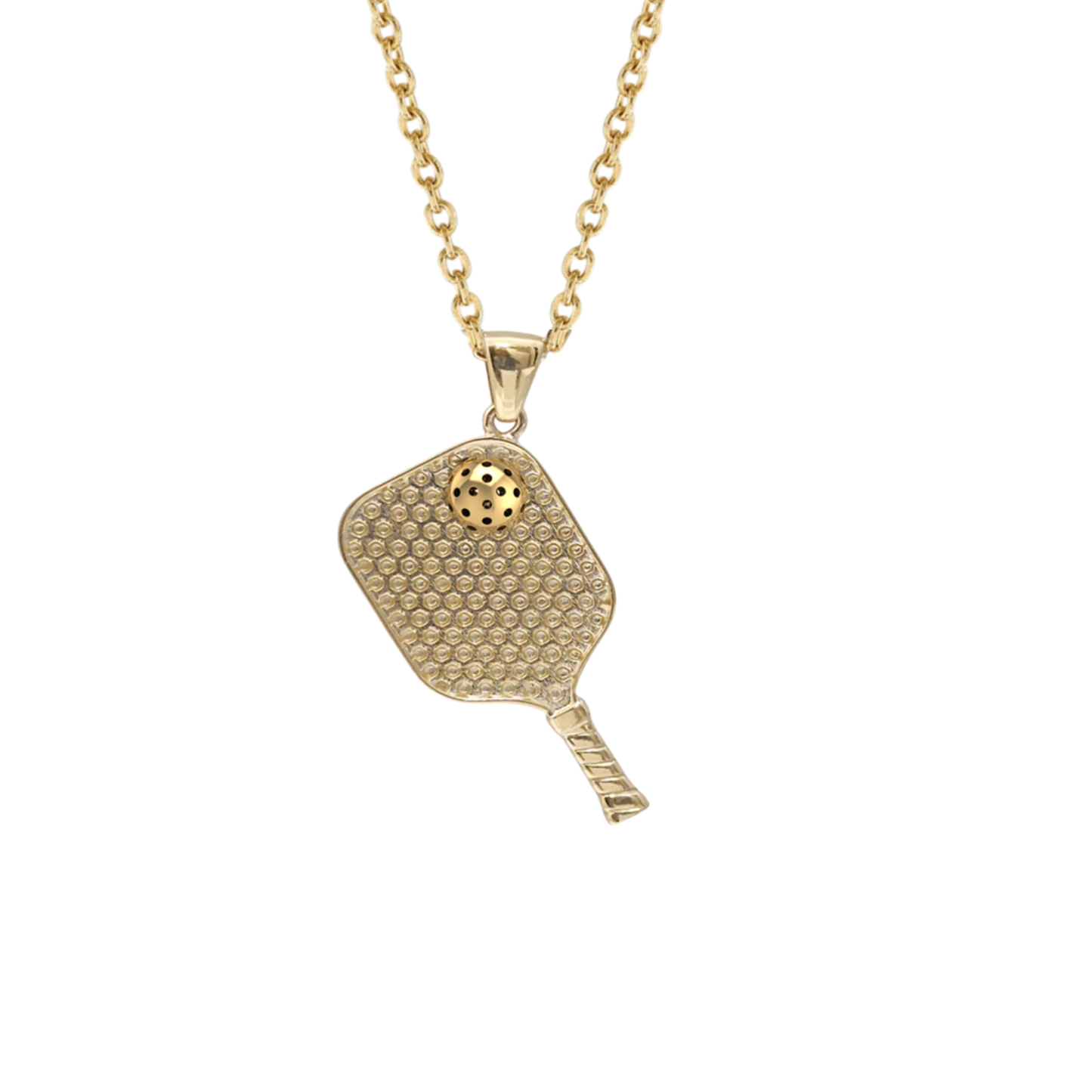 Pickleball Paddle w/Ball Pendant w/Adjustable 16/18" Chain