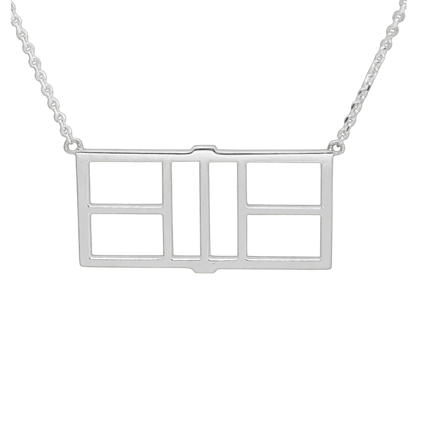 Pickleball Court Necklace w/Adjustable 16/18" Chain Attached