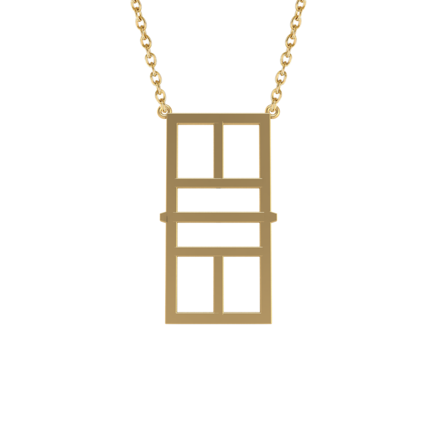 Pickleball Court Vertical Necklace w/Adjustable 16/18" Chain Attached