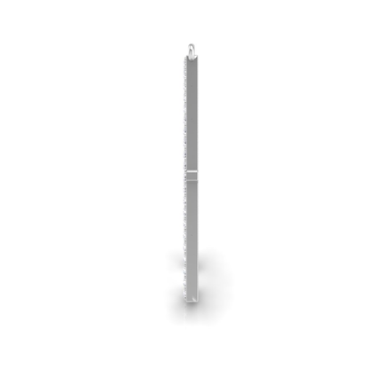 Pickleball Court Vertical 14kt w/LG Diamonds or .925 Silver w/CZ, w/Adjustable 16/18" Chain