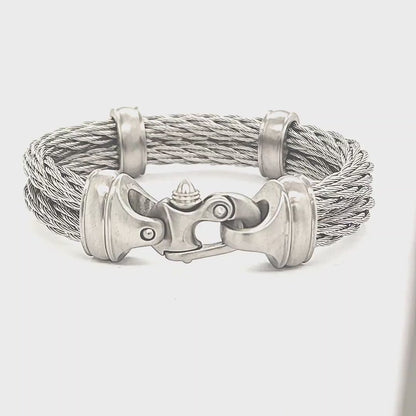 Nouveau Braid® 6.5mm Double Cable Bracelet with Mariner's Clasp®