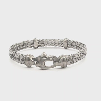 Nouveau Braid® 4.5mm Double Cable Bracelet with Mariner's Clasp®